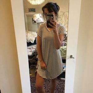 Light, casual striped t-shirt dress.